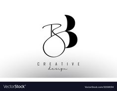 b letter logo design with black and white color