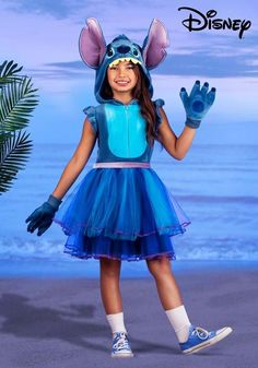 Child Disney Lilo & Stitch Costume Stitch Dress | Disney Costumes Lilo And Stitch Costume, Stitch Halloween Costume, Stitch Costume, Stitch Dress, Disney With A Toddler, Black Halloween Dress, Stitch Clothes, Backless Prom Dresses, School Dresses