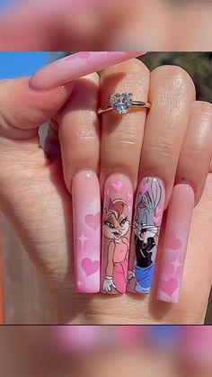 Disney Acrylic Nails, Mickey Nails, Unghie Sfumate, Long Acrylic Nail Designs, Drip Nails, Glow Nails, Exotic Nails, Long Acrylic Nails Coffin, Long Square Acrylic Nails