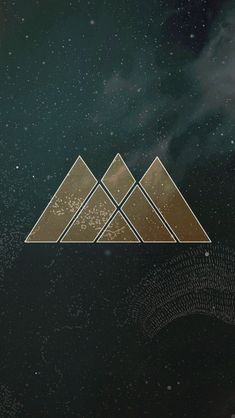 the mountains are made up of gold triangles