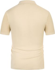 This men's polo style shirt features a textured design with short sleeves, providing both comfort and style. Crafted with high-quality materials, this shirt offers a professional look for any occasion. The neutral color makes it versatile and easy to match with any outfit. Add this shirt to your wardrobe for a polished and sophisticated look. 65% Viscose, 35% Polyamide Dry Clean or Hand Wash Features: Hollowed-out textured front, short sleeves, lapel collar, button placket, these knit shirts wil Knit Shirts, Winter Knit Hats, Black Polo, Slim Fit Suit, Polo Style, Textured Design, Blue Polo, Suit Vest, Professional Look