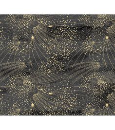 an abstract black and gold wallpaper with lots of dots on the top of it