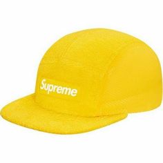 Item: SUPREME Terry Mesh Side Panel Camp Cap S/S 16 Condition: New With Tags Color: Yellow Style Code: N/A Size: OS 100 Percent Authentic or Double your Money Back  One of the Most popular Supreme Items of All time Purchased from Supreme New York Paypal confirmed address are the payments Please Bid with confidence 100% positive feedback Any questions feel free to ask Happy Bidding Timberland Beanie, Supreme New York, Double Your Money, Supreme Hat, Orange Sunglasses, Supreme Box Logo, Pink Cap, Outfit Plan, Tortoise Shell Sunglasses