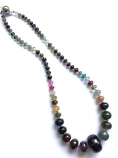 multi tourmaline beads tourmaline beaded necklace 1 strand necklace weight - 268.20 CT Line - 1 strand 3 TO 22 mm Tourmaline Single Strand Necklace With Round Beads, Tourmaline Gemstone Beaded Necklaces With Round Beads, Tourmaline Beaded Necklaces With Round Natural Stones, Tourmaline Gemstone Beaded Necklaces, Tourmaline Gemstone Beaded Necklace, Gemstone Beaded Necklace, Tourmaline Beads, Beaded Necklaces, Strand Necklace