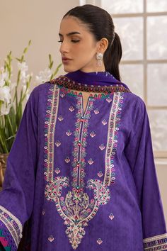 Zellburry Embroidered Shirt Shalwar Dupatta - 1113 Essential Summer Lawn Collection 2024 Original brand suit fabric and photography lite diffrance in actual print. Traditional Wedding Tops With Printed Motifs, Traditional Dabka Tops, Purple Cotton Kurta For Wedding, Festival Embroidered Lawn Suit, Designer Purple Cotton Kurta, Designer Embroidered Purple Lawn Suit, Embroidered Cambric Sets With Long Sleeves, Long Sleeve Embroidered Cambric Sets, Embroidered Long Sleeve Cambric Sets