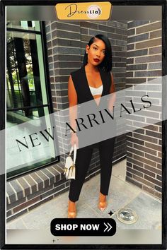 Elegant Ol Sleeveless Blazer Full Pants Suit Casual Sleeveless Pantsuit For Party, Sleeveless Fitted Pantsuit For Going Out, Sleeveless Summer Office Pantsuit, Chic Sleeveless Jumpsuits And Rompers For Going Out, Sleeveless Summer Pantsuit For Office, Sleeveless Jumpsuits And Rompers For Spring Outings, Sleeveless Jumpsuits And Rompers For Spring Going Out, Sleeveless Jumpsuits And Rompers For Going Out In Spring, Summer Sleeveless Office Pantsuit