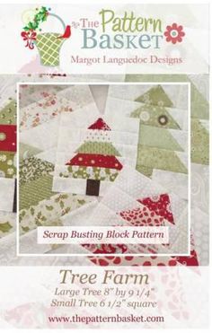 the pattern basket is featured on this page for quilters to make their own christmas trees