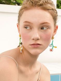 Editor's NotesZOENA's collections features pieces inspired by the rainbows in summer- Statement earrings with biz crystals forming a flower shapeMeasurement (inch)- 2.8 in.Composition & Care- Biz Crystal  Silver Post - Avoid waterDesigner- Made in Korea- by ZOENA Spring Party Beaded Earrings With Flower Shape, Rainbow Earrings For Spring, Spring Party Flower-shaped Beaded Earrings, Spring Flower-shaped Beaded Earrings For Party, Spring Rainbow Earrings, Accessories Jewelry Earrings, Women Accessories Jewelry, Men Shoes Size, Mens Bottom