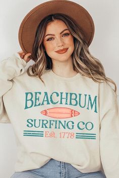 Beachbum Surfing Co Graphic Fleece Sweatshirts.Unisex Crew Neck Long Sleeve Sweaters Knits.Crafted from premium materials, tailored to your lifestyle, ensuring a comfortable fit for any occasion.Family Group Uniforms Birthday Party Gift Concert Festival Events.High Quality Direct To Film Printed Graphic Design.50%COTTON,50%POLYESTERNICARAGUAMade In: Nicaragua Long Sleeve Sweaters, Wrap Shoes, Kid Lifestyle, Concert Festival, Pullover Cardigan, Film Prints, Graphic Design Print, Birthday Party Gift, Active Wear Pants