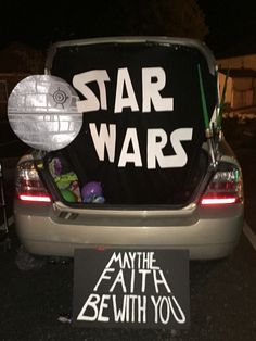 a star wars car with the back door open