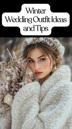 Winter Wedding Outfit Ideas, Winter Forest Wedding, Winter Wedding Outfit, Winter Wedding Coat, Wedding Flowers Colors, Gowns With Long Sleeves, Winter Wonderland Wedding Theme, Winter Wedding Shoes, Winter Wedding Accessories