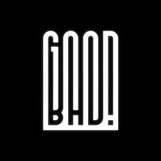 the word bad written in white on a black background