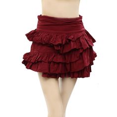 263383 Description: Banded Waist With Zipper Closure Ruffle & Tiered On Skirt. Pull-On High Rise Measurements/Item Details Size - Small Bust - 14"Across (Laying Flat) Length -15"Approx Color - Burgundy Fabric - Cotton Please Note: This Item Is New Without Tags, Labels & Wash Care. Mini Mini Skirt, Hawaiian Skirt, Layered Ruffle Skirt, Comfy Skirt, Distressed Skirt, Burgundy Fabric, Tiered Mini Skirt, Embellished Skirt, Care Care