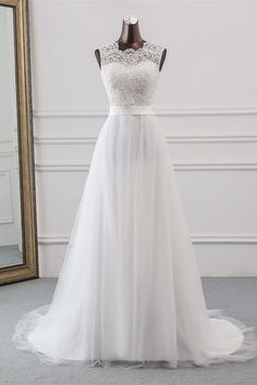 Discover Biztunnel's affordable Elegant Long A-line Jewel Tulle Wedding Dress with Appliques Lace in all colors. Thousands of boho wedding dresses are offered. Safety Payment. Top Quality. Long Gown For Wedding, Jeweled Wedding Dress, Long Wedding Dress, White Wedding Dress, Applique Wedding, Applique Wedding Dress, Formal Dresses For Weddings, Long Wedding Dresses, Tulle Wedding