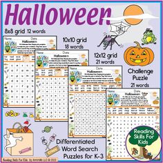 halloween word search puzzles for kids