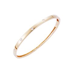 This best-selling style boasts a polished, gold finish with sparkling round-cut diamonds. The perfect everyday bangle that will become your signature. Size 6.5 Total diamond weight 0.35cts Diamond Gold Bangle Bracelet For Everyday Luxury, Polished Diamond Bangle Bracelet, Brilliant Cut Luxury Bangle For Everyday, Luxury Diamond Bracelet For Everyday, Luxury Single Diamond Bracelet For Everyday, Gold Bangle Bracelet With Brilliant Cut For Everyday Luxury, Luxury Everyday Gold Bangle With Brilliant Cut, Single Diamond Bangle, Luxury Diamond Bangle Bracelet With Single Diamond