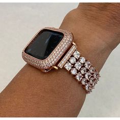 41mm 45mm Apple Watch Band Women Rose Gold 38mm 40mm 42mm 44mm Lab Diamond Bezel Cover Iwatch Bling Series 7 Apple Watch Cover, Gold Apple Watch Band, Apple Watch Bands Women, Ceramic Apple, Rose Gold Apple Watch, Gold Apple Watch, Bracelet Apple Watch, Ceramic Watch, Gold Apple