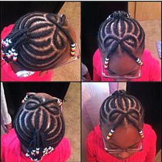 Bow braids Bow Braids, Braids For Black Kids, Bow Braid, Ghana Braids, Braided Styles