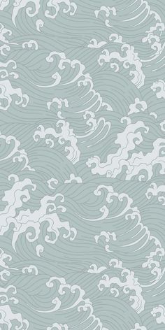 Japanese Wave Wallpaper, Wave Wallpaper, Look Wallpaper, Wallpapers Ipad, Japanese Wave, Japanese Waves, Waves Wallpaper, Japon Illustration, Soft Wallpaper