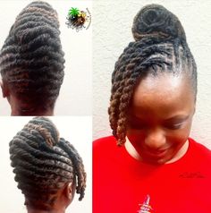 French Roll Loc Style, Barrel Rolls Locs Women, Locs Women, African Hair Salon, Female Dreadlocks Styles, Dreads Short Hair, Lock Styles, Dreadlocks Styles