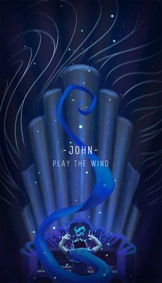 the cover art for john - play the wind, with an image of a blue spiral