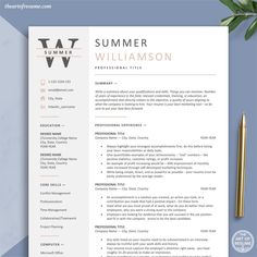 Professional Page Resume Design Template Bundle for Microsoft Word & Apple Pages, Mac & PC Resume Template Creative, Personal Stationary, Curriculum Vitae Resume, Resume Design Professional, Resume Layout, Healthcare Administration, Writing Guide