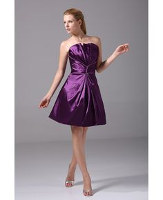 Shop best price purple satin pleated short bridesmaid dress strapless online. Free Shipping and Custom-made. Pro since 2009. Purple Strapless Dress For Prom, Purple Strapless Dress For Prom Season, Satin Strapless Mini Bridesmaid Dress, Purple Strapless Mini Dress For Wedding, Strapless Purple Satin Dress, Purple Strapless Dress With Fitted Bodice, Elegant Purple Strapless Dress For Wedding, Purple Strapless Satin Dress, Elegant Purple Strapless Dress For Prom