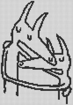 a cross stitch pattern with an image of a toaster on the side, in black and white