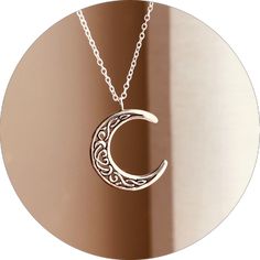 Sterling Silver Moon Clavicle Chain, Sterling Silver Moon Clavicle Chain Jewelry, Sterling Silver Crescent Clavicle Necklace, Sterling Silver Crescent Clavicle Chain Necklace, Elegant Silver Necklace With Sun And Moon Design, Celestial Style 925 Stamped Necklace For Gift, Silver Sterling Silver Crescent Necklaces, Silver Crescent Sterling Silver Necklaces, Celestial Style Necklace Stamped 925 For Gifts