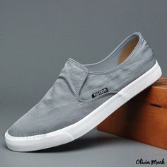 Olivia Mark - Bauda Canvas Shoes - Minimalist Style Footwear Gray Flat Slip-on Sneakers Casual Style, Gray Casual Slip-on Flat Sneakers, Casual Gray Slip-on Flat Sneakers, Gray Casual Canvas Shoes For Spring, Casual Gray Canvas Shoes For Spring, Gray Slip-on Canvas Shoes For Spring, Gray Casual Slip-on Sneakers For Spring, Gray Slip-on Sneakers For Spring, Casual Gray Slip-on Sneakers For Spring