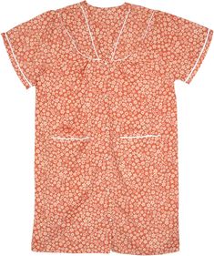 A cute floral printed duster dress in a mixture of good quality cotton mix fabric.  This lightweight dress is free-flowing and has a snap button closing at the front. #tlb #Pocket #vacationclothing #Floral #Printed #NursingHomeDress #Floralduster #Sleepwear #Housewear Short Sleeve Floral Print Dress For Loungewear, Cotton Floral Print Loungewear Dresses, Cotton Floral Print Button-up Dress, Button-up Cotton Floral Print Dress, Cotton Button-up Dress With Floral Print, Cotton Dresses With Buttons For Loungewear, Tropic Flowers, House Wear, Floral Duster