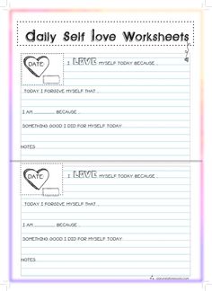 the daily self love worksheet