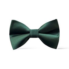 a green bow tie on a white background