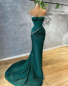 Mermaid Beading long Evening Prom Dress,PD22194 on Storenvy Forest Green Prom Dress, Green Mermaid Prom Dress, Dark Green Prom Dress, Dress With Beads, Prom Dress Pictures, Strapless Prom Dresses, Mermaid Prom Dress, Green Mermaid, Green Prom Dress