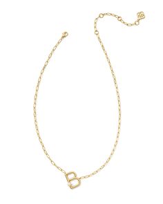 Kendra Scott Pearl Letter B Short Pendant Necklace Gold White Pearl-Necklaces-Kendra Scott-CR 07/31/24, FD 07/31/24, N00730GLD-The Twisted Chandelier Pink Panache Jewelry, Short Pendant Necklace, Pearl Letters, Buy Pearls, Kendra Scott Necklace, Pendant Necklace Gold, Gold Letter, Letter Pendants, Letter B