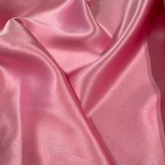 Breathtaking 19 mm 100% silk charmeuse in a beautiful pink color. Lovely fluid drape and not see through at all. If color and shade is very important to you, please request a swatch or I can send you other photos in different lighting. It is 100% silk. It has a beautiful fluid hand and an airy drape.  Orders placed before 8am PST ship the same business day. This fabric is 54" wide and available to purchase by the half yard.   If you need more more than 5 yards please message me. Standard shippin Ig Background, Rh Decals, Pink Vibe, Gcse Textiles, Pink Satin Fabric, A Level Textiles, Charmeuse Fabric, Silk Satin Fabric, Clothing Fabric