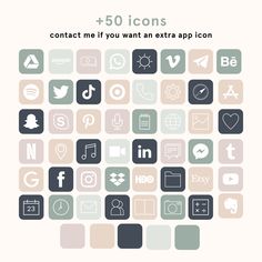 the 50 icons are shown in different colors and sizes, including one for each icon