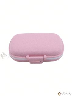 Bird in Bag - Portable Travel Pill Box with 8 Compartments for Medication and Vitamins - Convenient Pocket-Sized Storage for Daily Doses - Reusable Pill Pouch Bags with Zippered Closure - Colorful and Secure Organizer for Traveling with Medications Portable Pink Organizers For Storage, Pink Portable Storage Organizers, Pink Portable Organizer For Personal Use, Pink Portable Rectangular Organizers, Pink Portable Rectangular Case, Rectangular Pink Cases For Personal Use, Pouch Bags, Slide Lock, Professional Bag