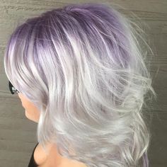 Purple Hair Ideas, Color Melting Hair, Short Purple Hair, Gorgeous Gray Hair, Hippie Hair, Silver Hair Color, Lavender Hair, Long Gray Hair, Hair Color Purple