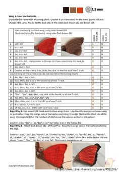 instructions to crochet the butterfly hat