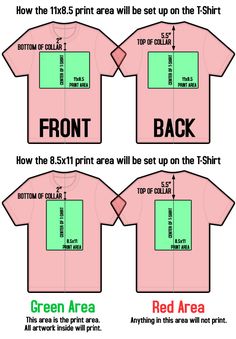 four t - shirts with the instructions for how to sew them in different ways