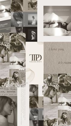 a collage of photos with the words i love you, and images of women in black and white