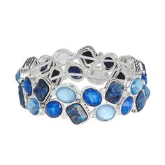 Tie your look together with this dazzling Napier stretch bracelet. Tie your look together with this dazzling Napier stretch bracelet. Length: 7.25 in. Metal: alloy Plating: silver tone Finish: textured Nickel safe Not appropriate for children 14 years old and younger. Size: One Size. Color: Blue. Gender: female. Age Group: adult. Bracelet Tie, Blue Stone Bracelet, Blue Gender, Stone Bracelet, Blue Stone, Stretch Bracelet, Stretch Bracelets, Womens Jewelry Bracelets, Sapphire Ring