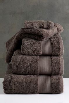 a stack of towels stacked on top of each other