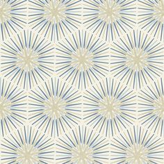 a blue and white wallpaper with an abstract design