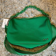 Brand New, Never Used Trendy Green Satchel For Errands, Trendy Green Hobo Bag With Adjustable Strap, Trendy Green Crossbody Hobo Bag, Casual Green Bag With Detachable Strap, Green Trendy Hobo Bag With Detachable Strap, Trendy Green Hobo Bag With Detachable Strap, Trendy Green Hobo Bag With Zipper Closure, Trendy Green Hobo Bag With Zipper, Trendy Green Hobo Bag For Errands