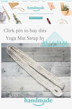 the handmade website is displayed with an image of yoga mats and other items on display