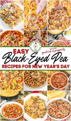 easy black eyed pea recipes for new year's day with the title overlay