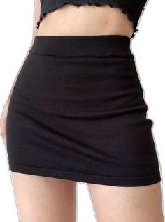 Trendy Black Mini Skirt With Built-in Shorts, Black Mini Length Elastane Bottoms, Solid Color Mini Length Bottoms For Night Out, High Waist Mini Skirt With Built-in Shorts, Black High Waist Non-stretch Skort, Black Non-stretch Mini Length Skort, Black High Waist Non-stretch Mini Skirt, Black Non-stretch High Waist Mini Skirt, Chic Stretch Mid-rise Mini Skirt