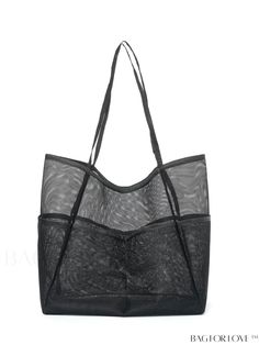 BagForLove - Large Capacity Hollow Polyester Mesh Beach Bag - Ideal Travel and Swimming Storage Solution Product Description Color Black Strap Type Double Handle Pattern Type Plain Style Vacation Type Shopper Bag Bag Size Oversized Features Foldable Closure Type No-closure Material Polyester Composition 100% Polyester Size Chart INCH CM Bag Length Bag Width Bag Height 24.8 inch 7.9 inch 15.4 inch Bag Length Bag Width Bag Height 63 cm 20 cm 39 cm Details Pictures Similar Products h2 { text-align: Linen Handbags, Mesh Beach Bags, Orange Baby, Tote Storage, Grey Baby, Mint Blue, Shopper Bag, Bag Set, Storage Solution